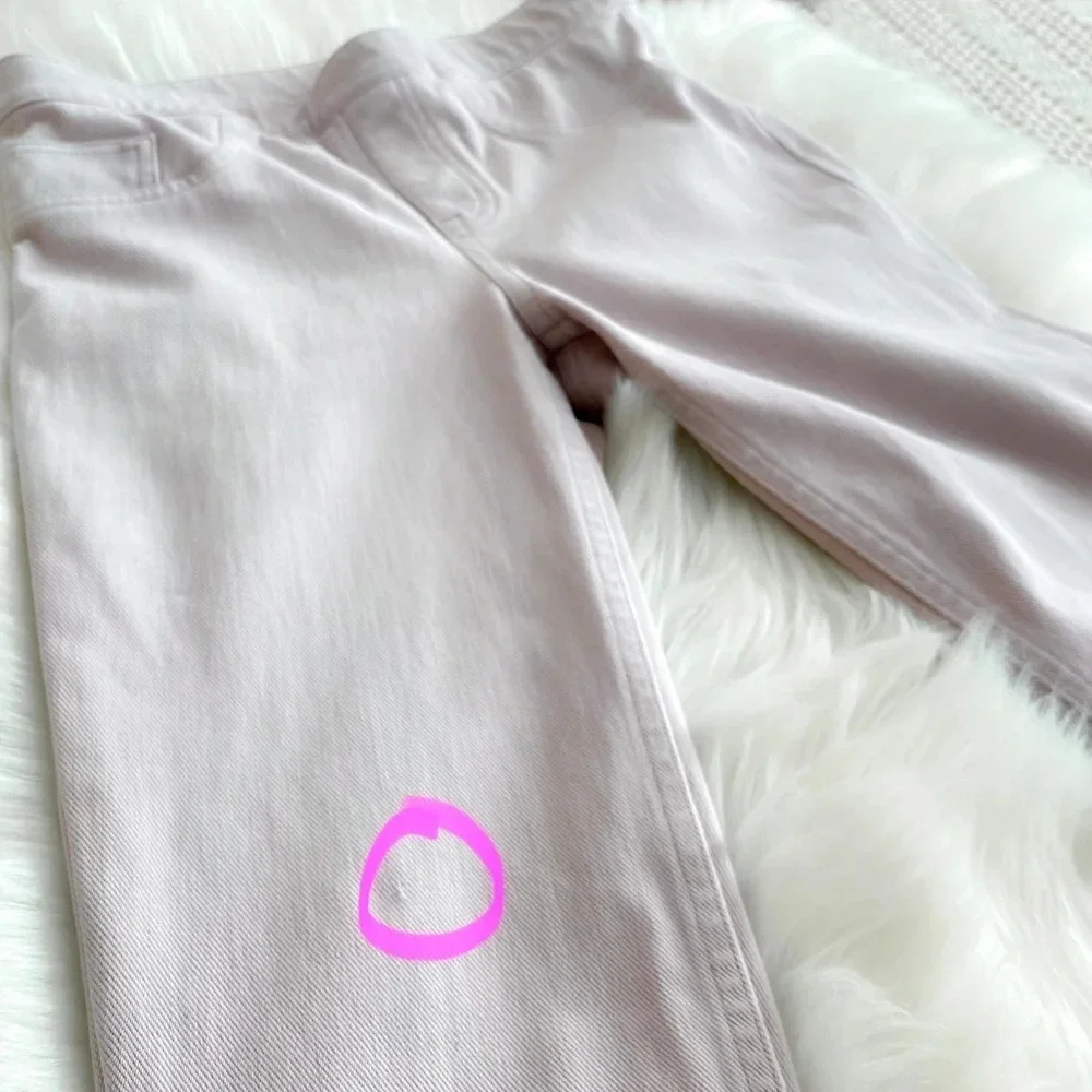 Spanx Cut & Sew Cropped Indigo Knit Leggings Pink Dusty Mauve Shaping Pants S